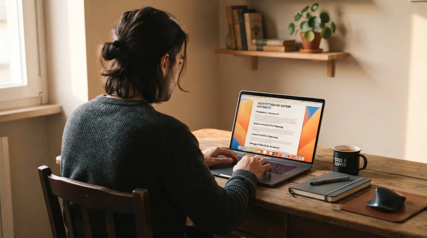 Persona davanti a un portatile che legge una pagina informativa sul gioco online in Italia — casino online italiani autorizzati aams